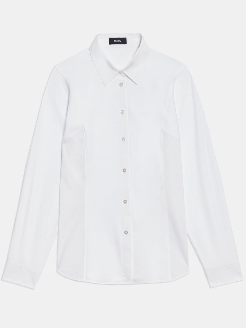 Theory White Cotton Dress Shirt